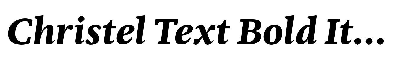 Christel Text Bold Italic
